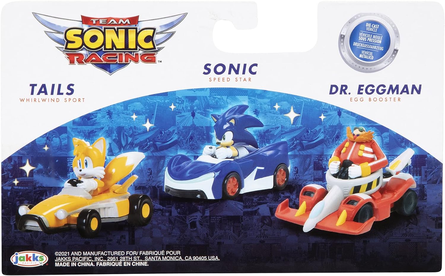 Sonic Vehículos pack x3 fundidos a presión 1:64 Teletiendauy