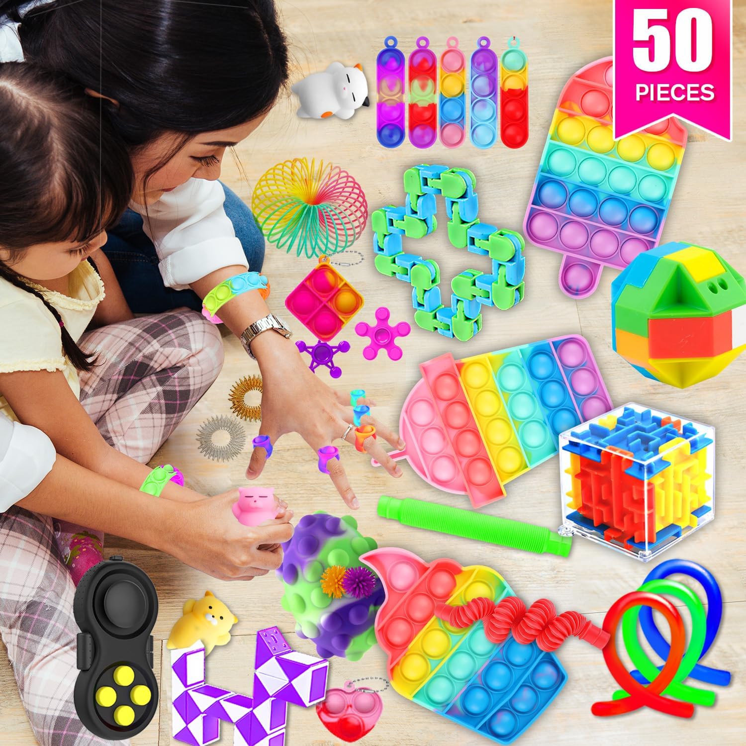 Set Infantil juego Sensorial Anti Estres 50 piezas