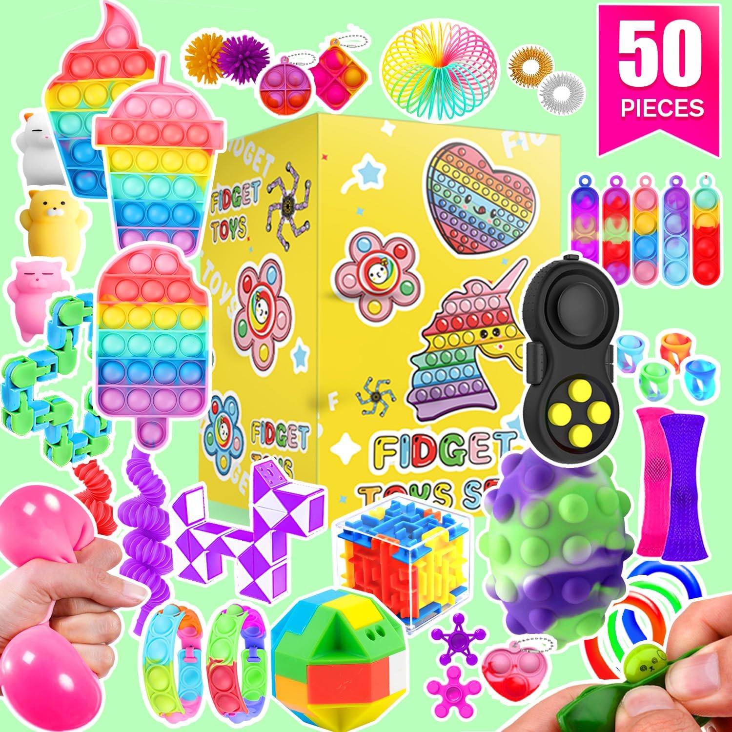 Set Infantil juego Sensorial Anti Estres 50 piezas