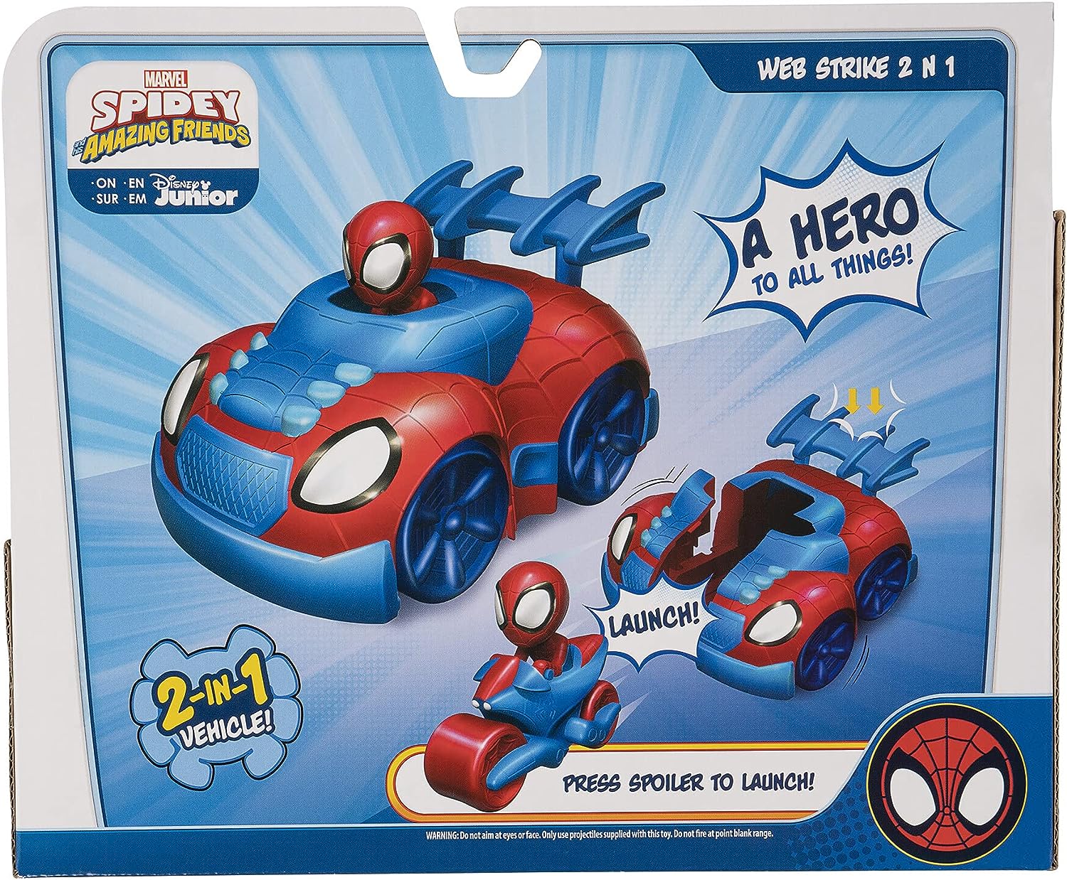 Spidey Auto Moto Y Figura 3en 1 Marvel Original