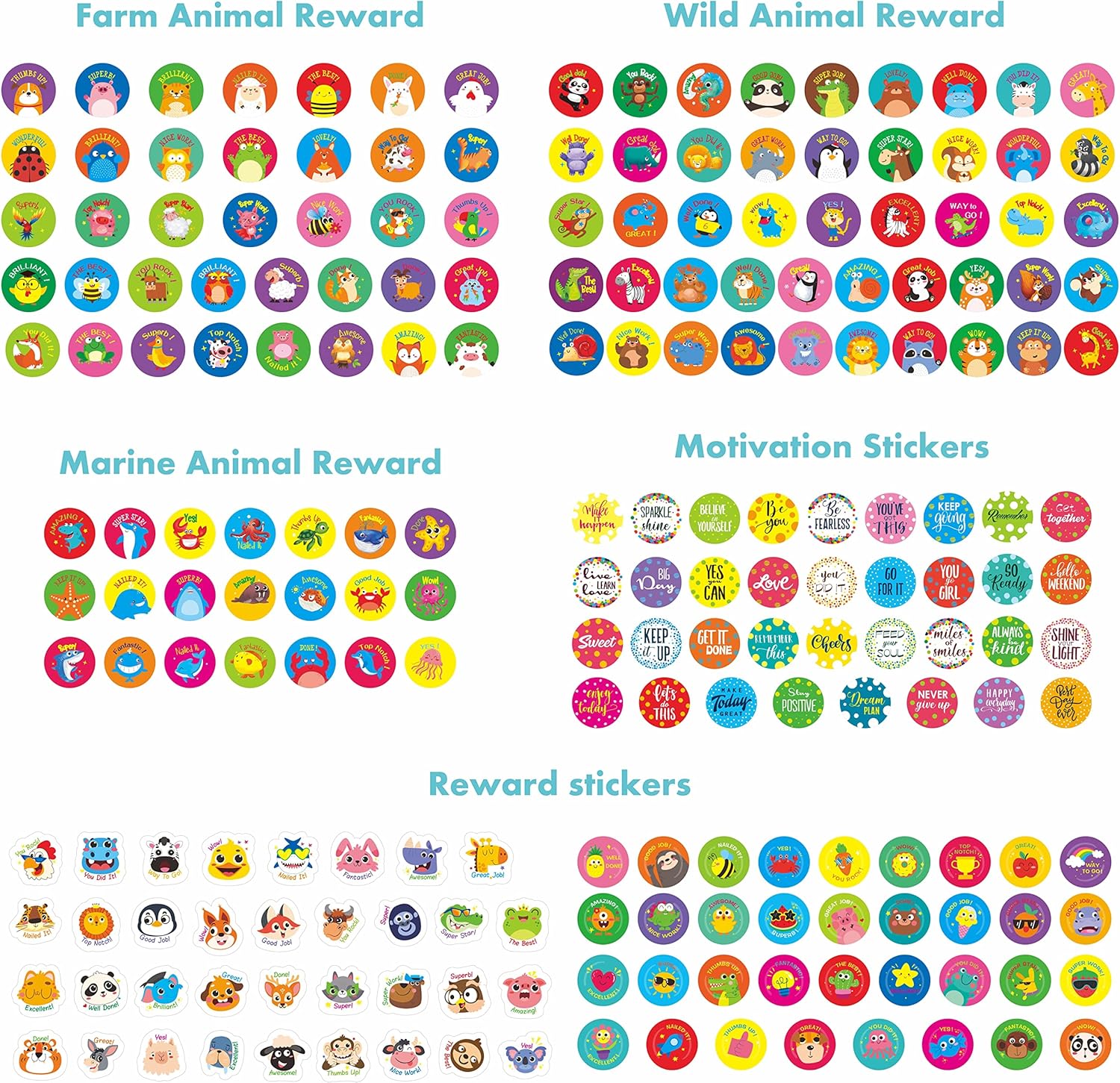 6840 Calcomanías De Incentivo 64 Planchas