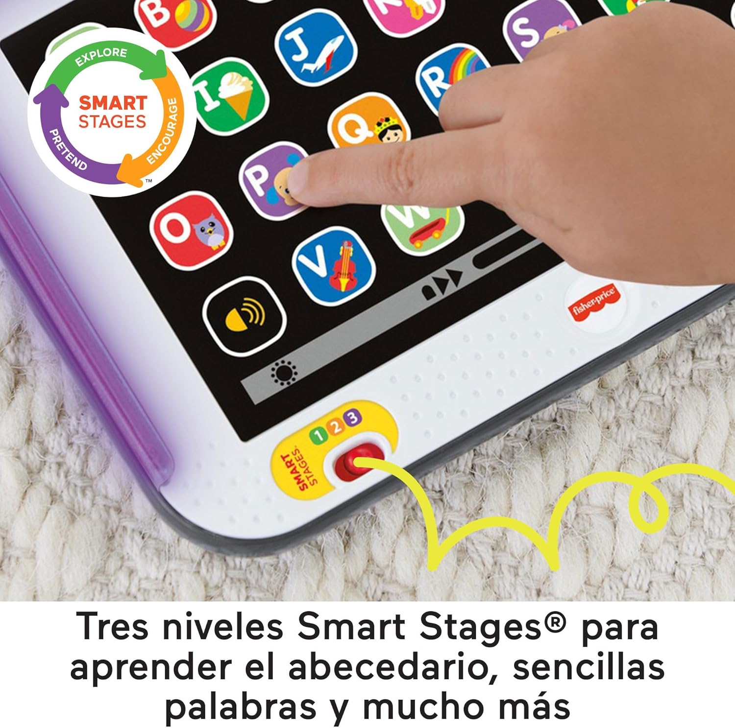 Tablet Fisher Price Ríe y Aprende Luces Y Sonidos