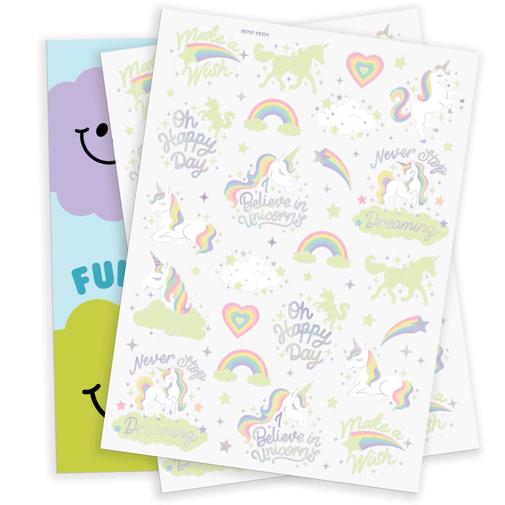 Sorpresitas Unicornios y Dinosaurios Fluo Tatuajes Brillantes