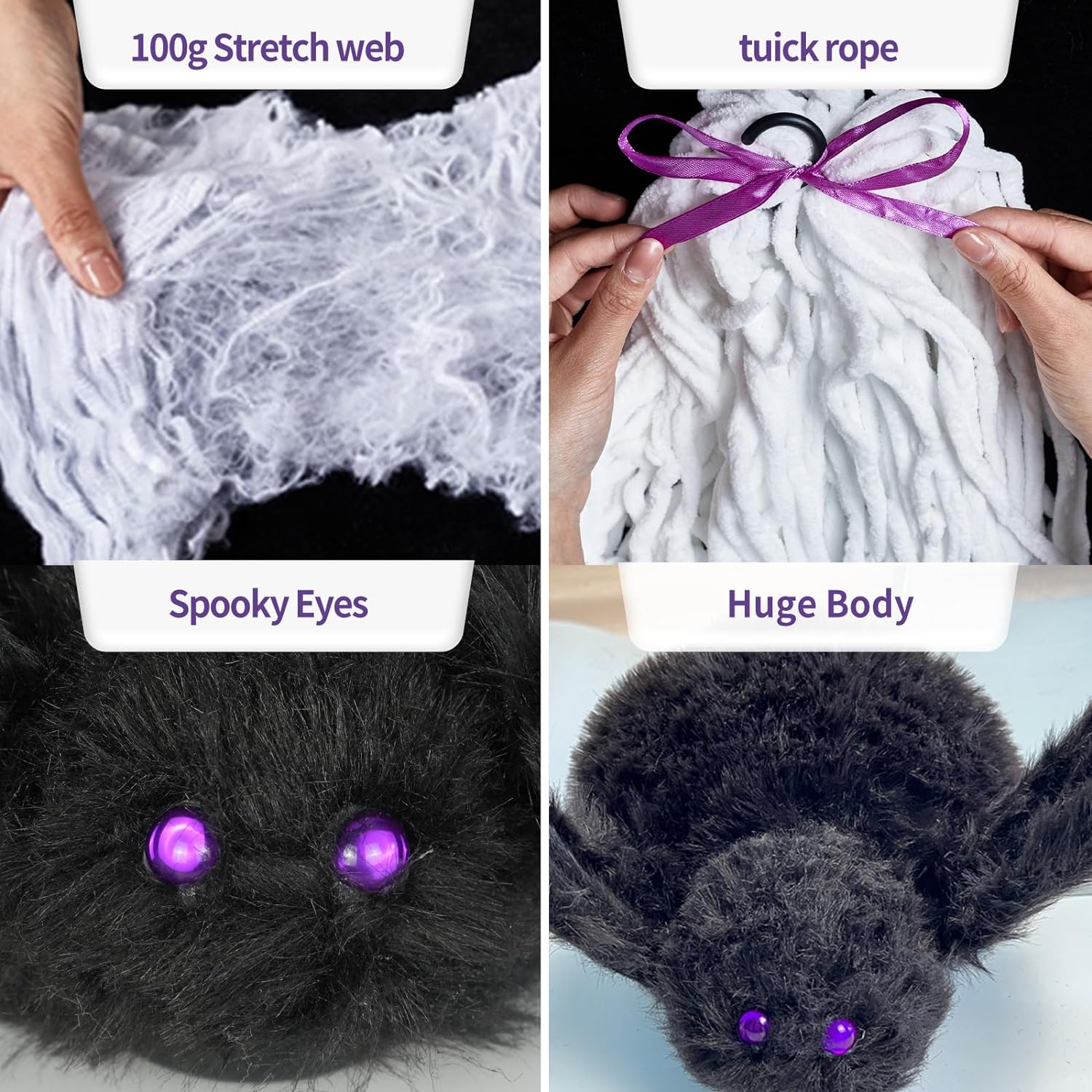 Halloween Decoración Jardin Telaraña Gigante