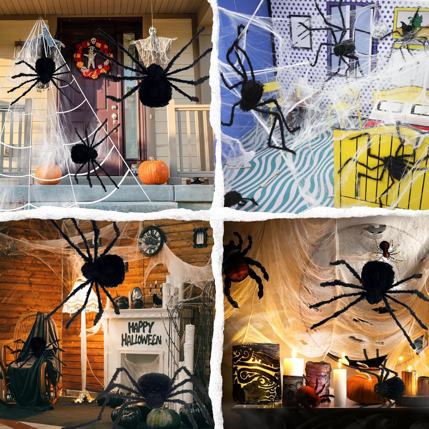 Halloween Decoración Jardin Telaraña Gigante