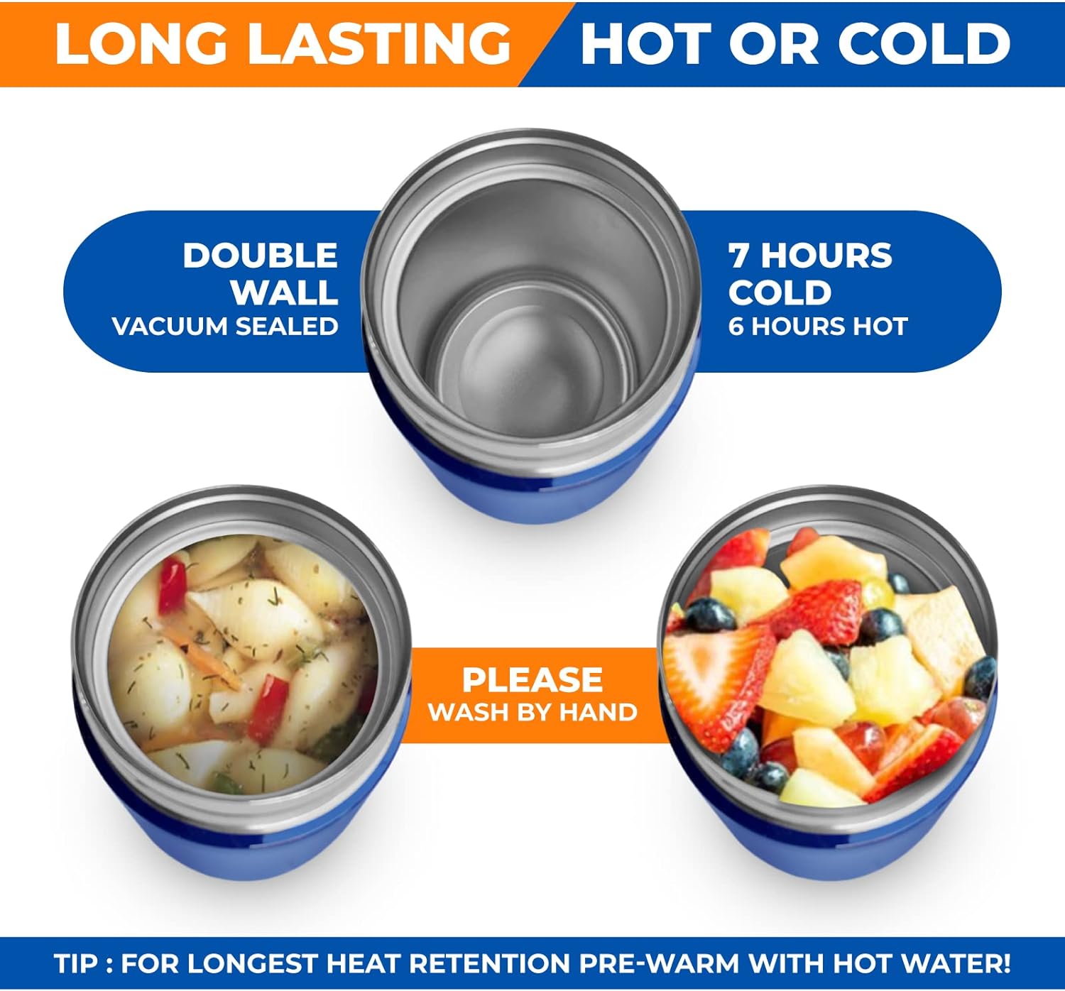 Termo contenedor Para Comida Caliente Acero Inoxidable