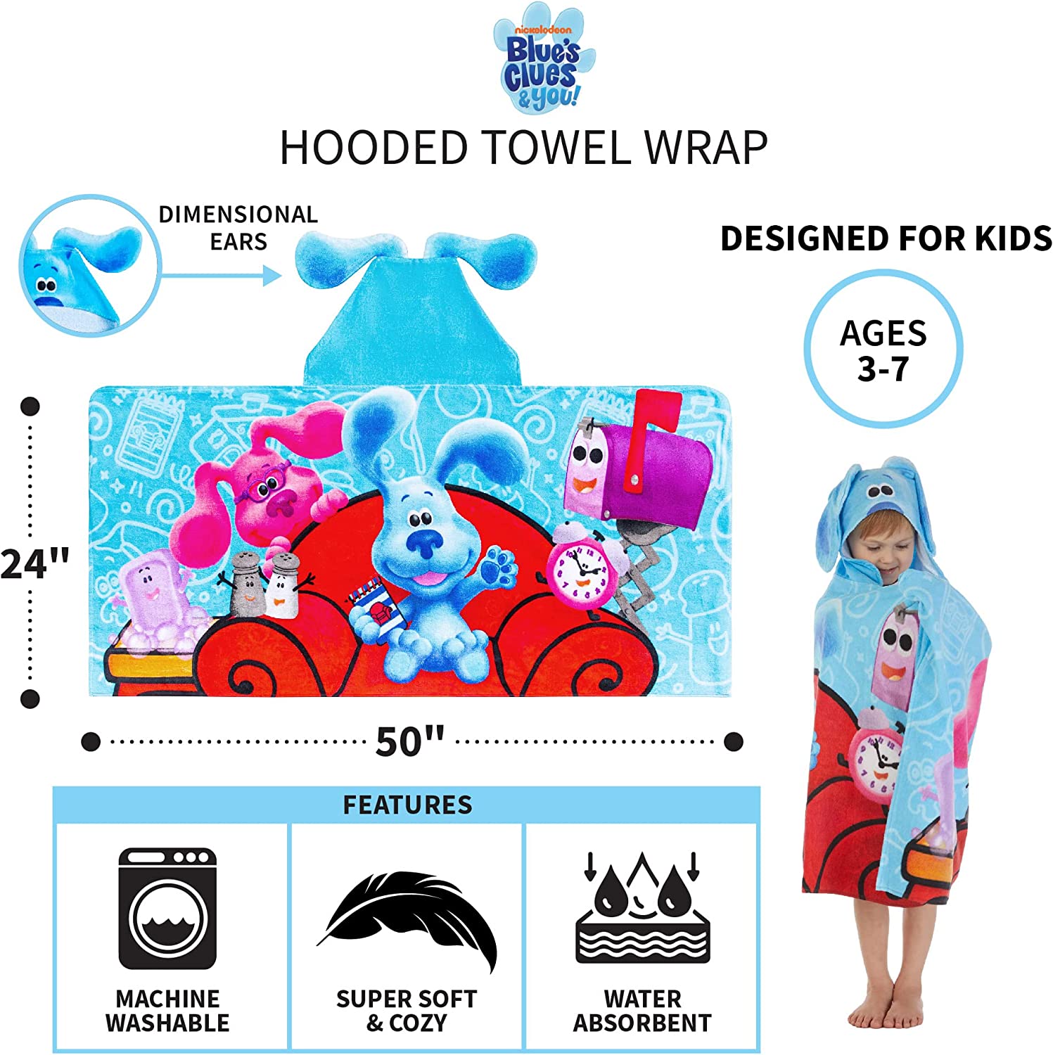 Toalla infantil Pokemon Pikachu o Blue extra suave