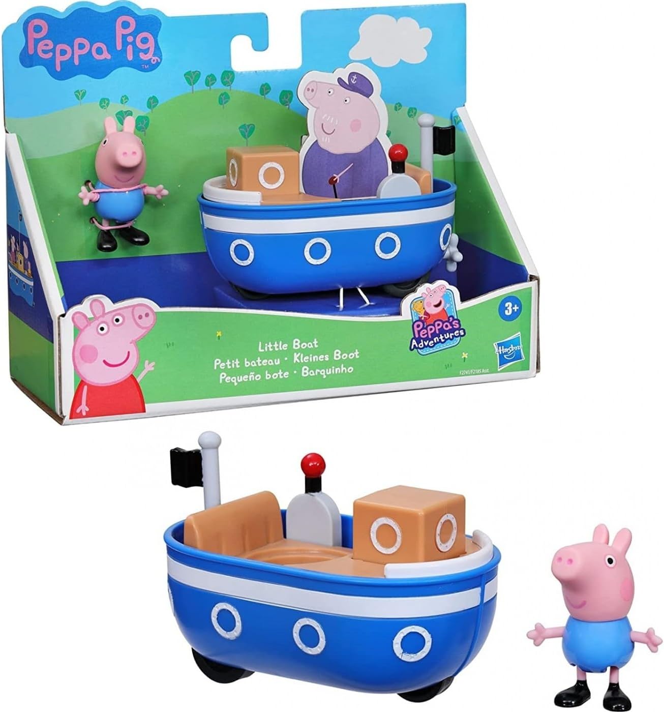 Vehiculo Y Figura Peppa Pig Bote Y George Pig
