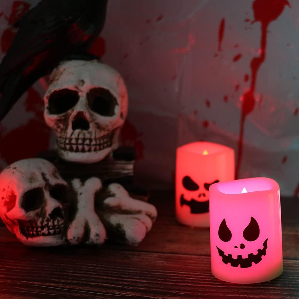 Velas Led Cambio De Color 6 Unidades Halloween