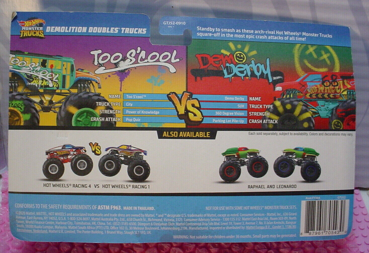 Hot Wheels Monster Trucks x2 varios diseños Teletiendauy
