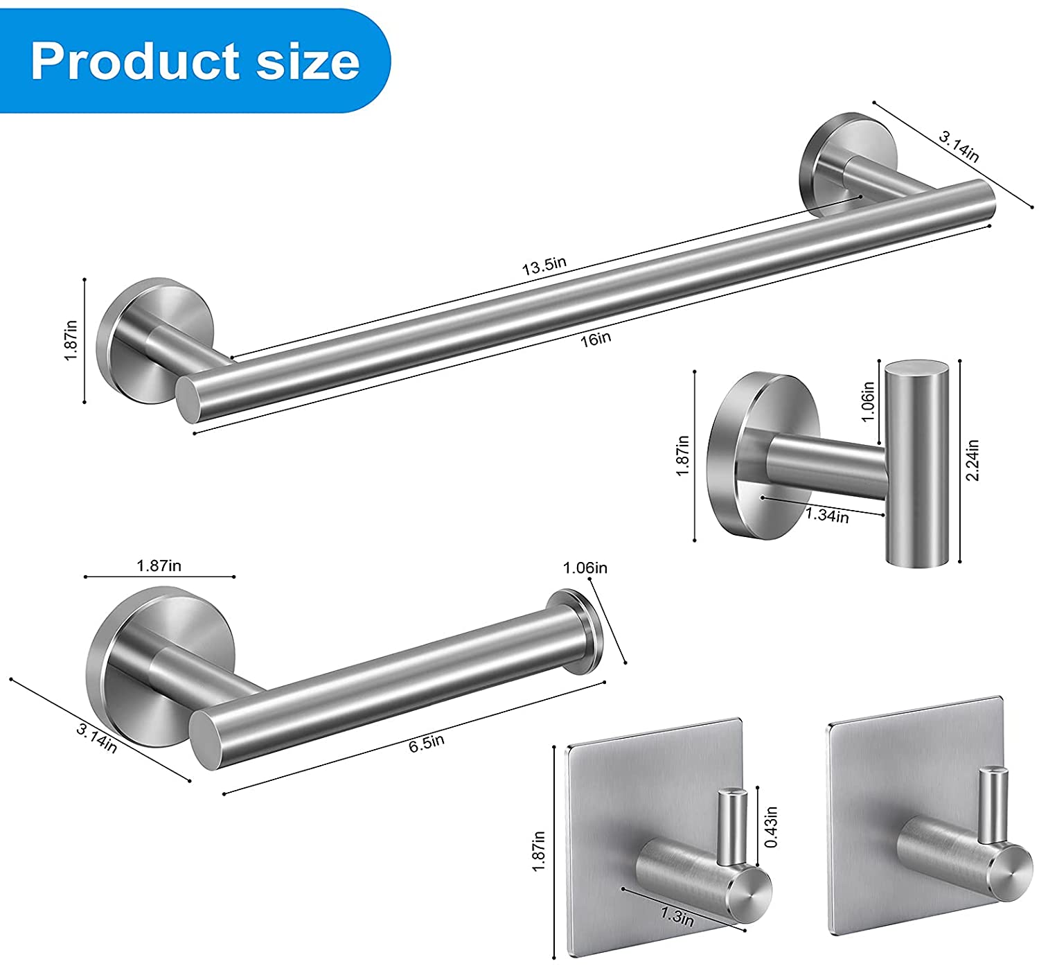 Juego De Accesorios De Baño De 5 Piezas