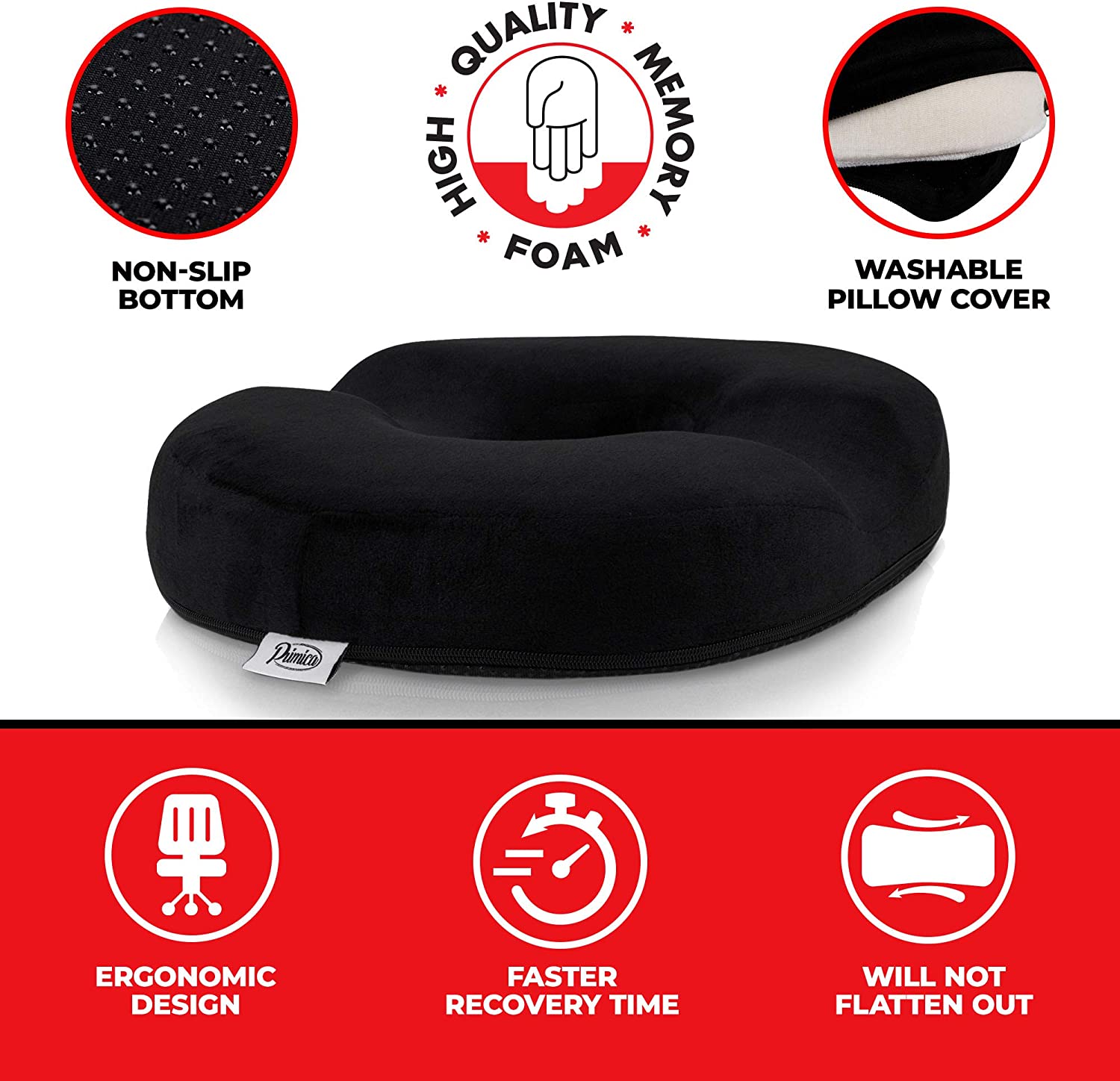 Almohada ortopédica aro alivia dolores de espalda hemorroides