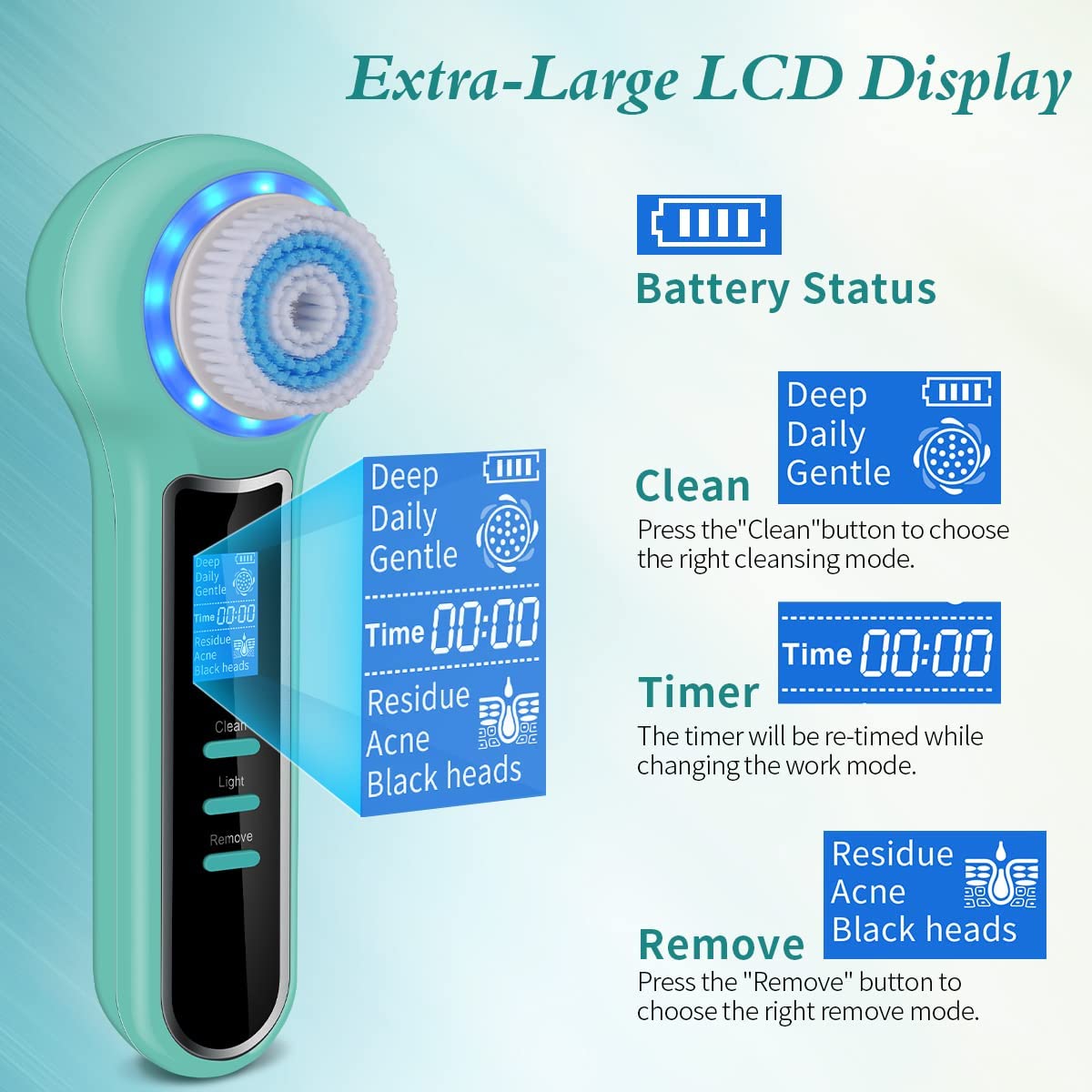 Cepillo De Limpieza y Aspiradora Facial 3 En 1