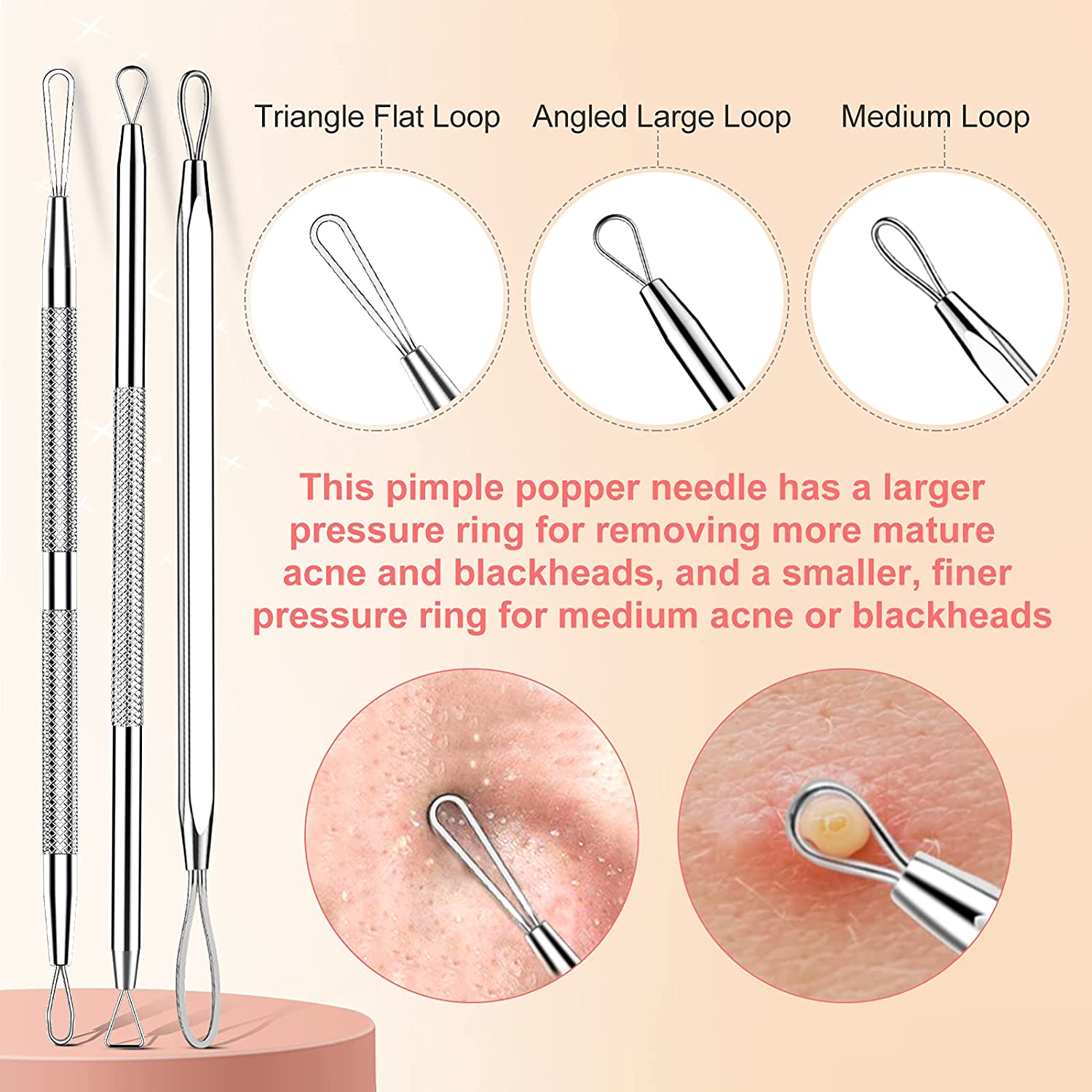 Kit De 10 Herramientas para Acné Y Puntos Negros.