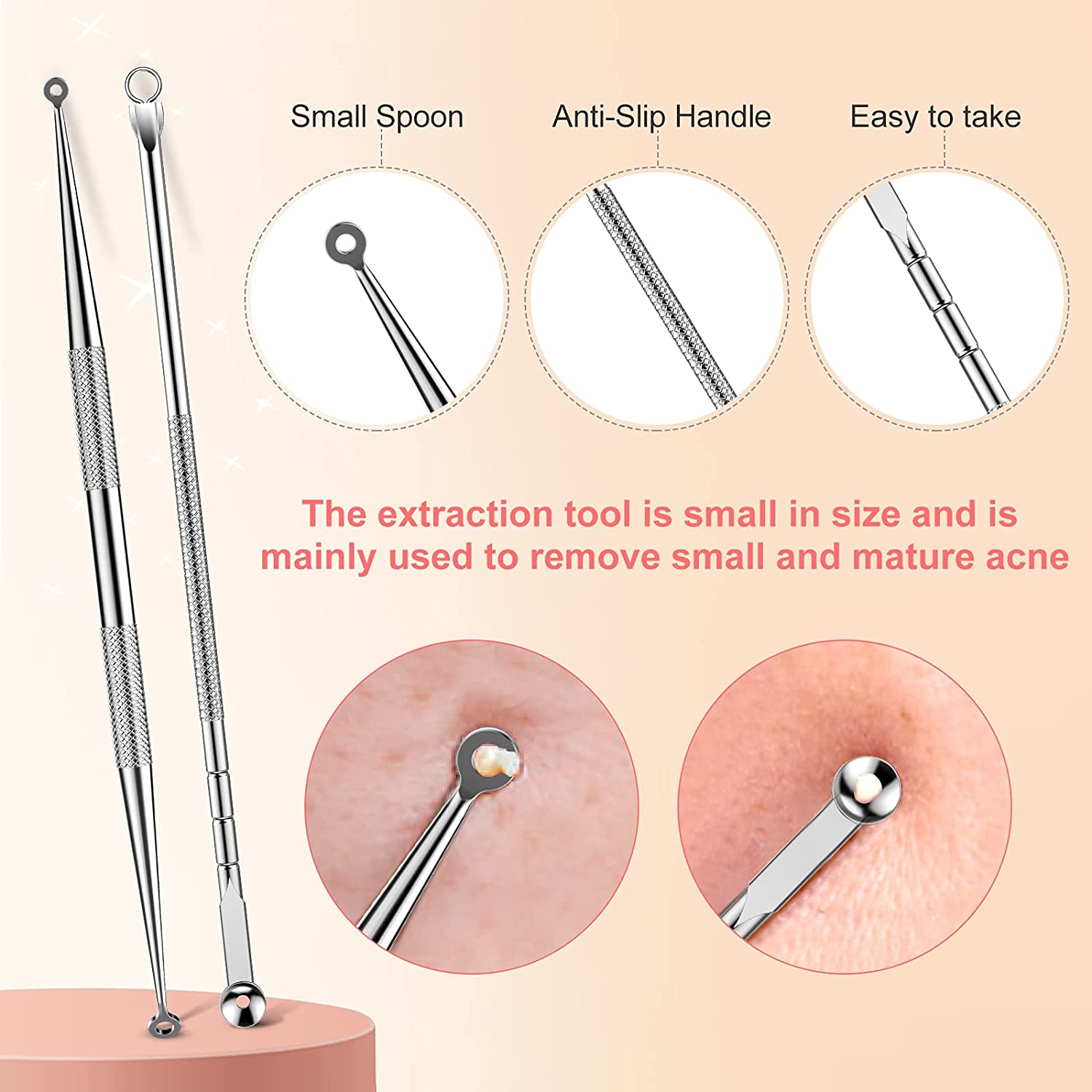 Kit De 10 Herramientas para Acné Y Puntos Negros.