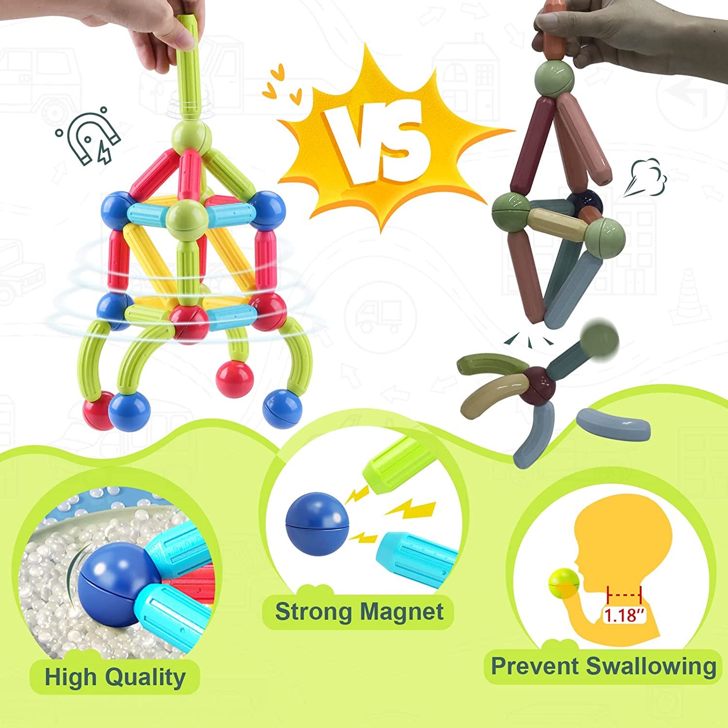 Juguete Educativo Montessori 34 Piezas Magnéticas