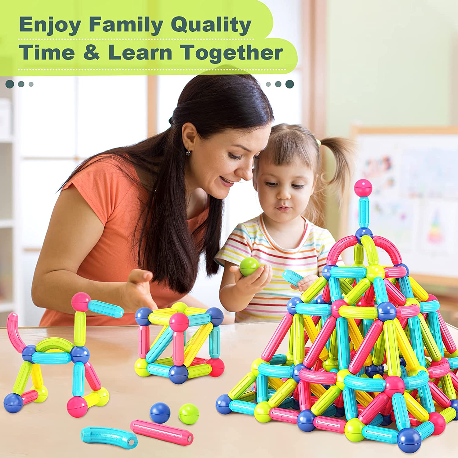 Juguete Educativo Montessori 34 Piezas Magnéticas