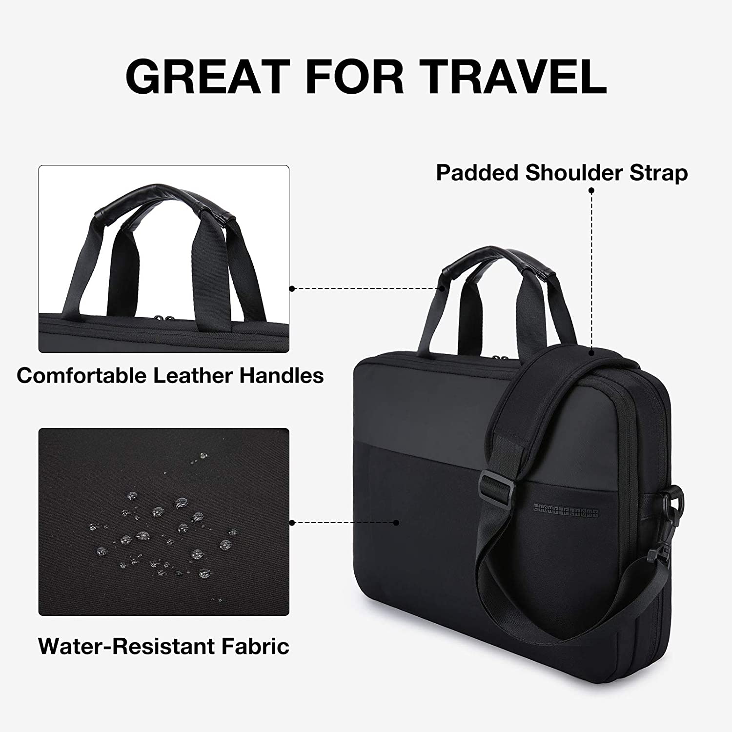 Maletín extensible bolso laptop resistente al agua