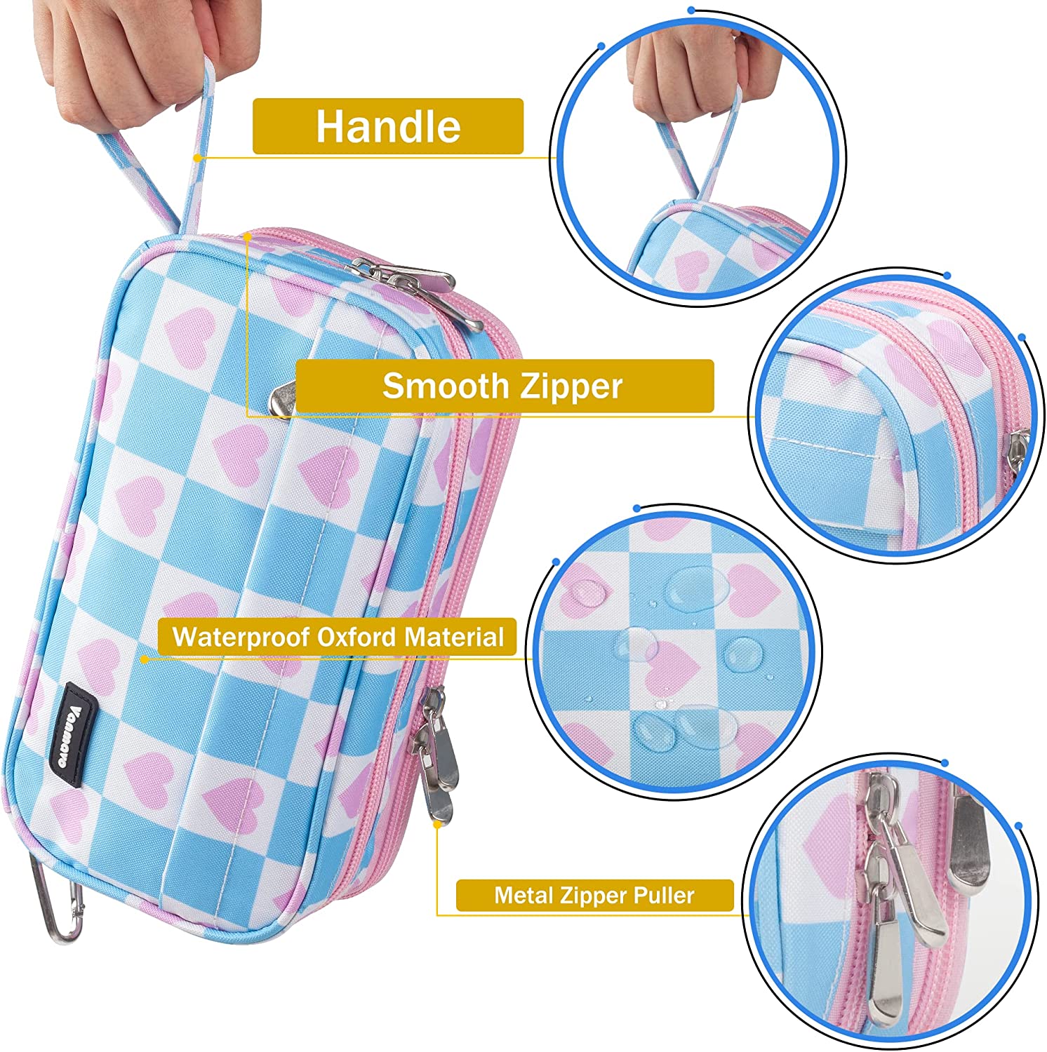 Cartuchera Gran Capacidad 3 Compartimientos