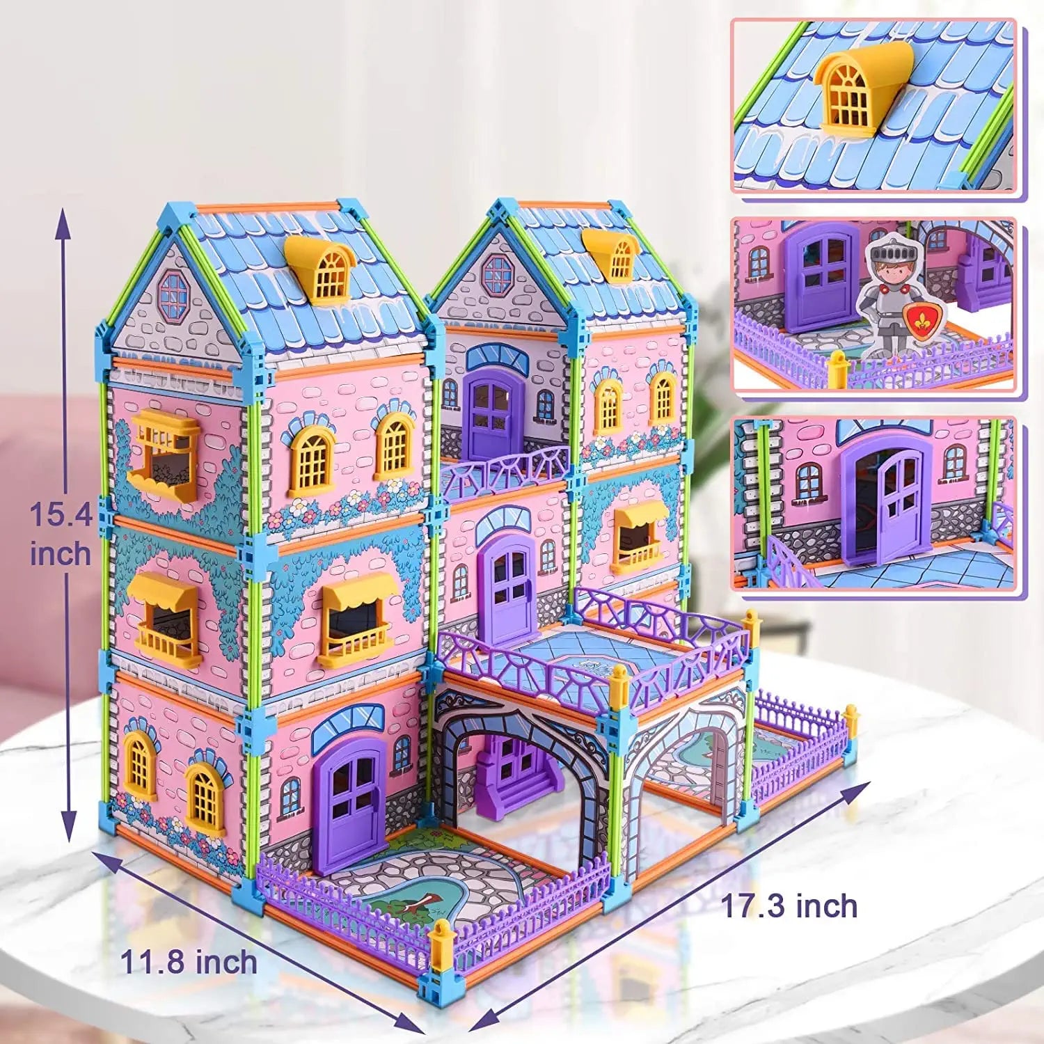 Juego De 266 Piezas Casa de Muñecas Construcción