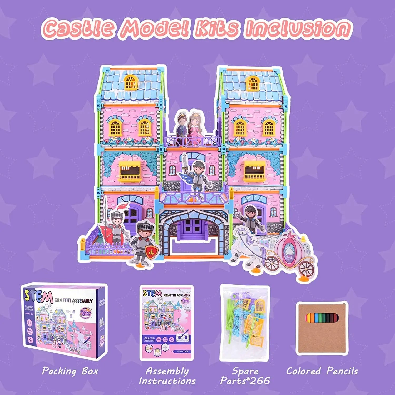 Juego De 266 Piezas Casa de Muñecas Construcción