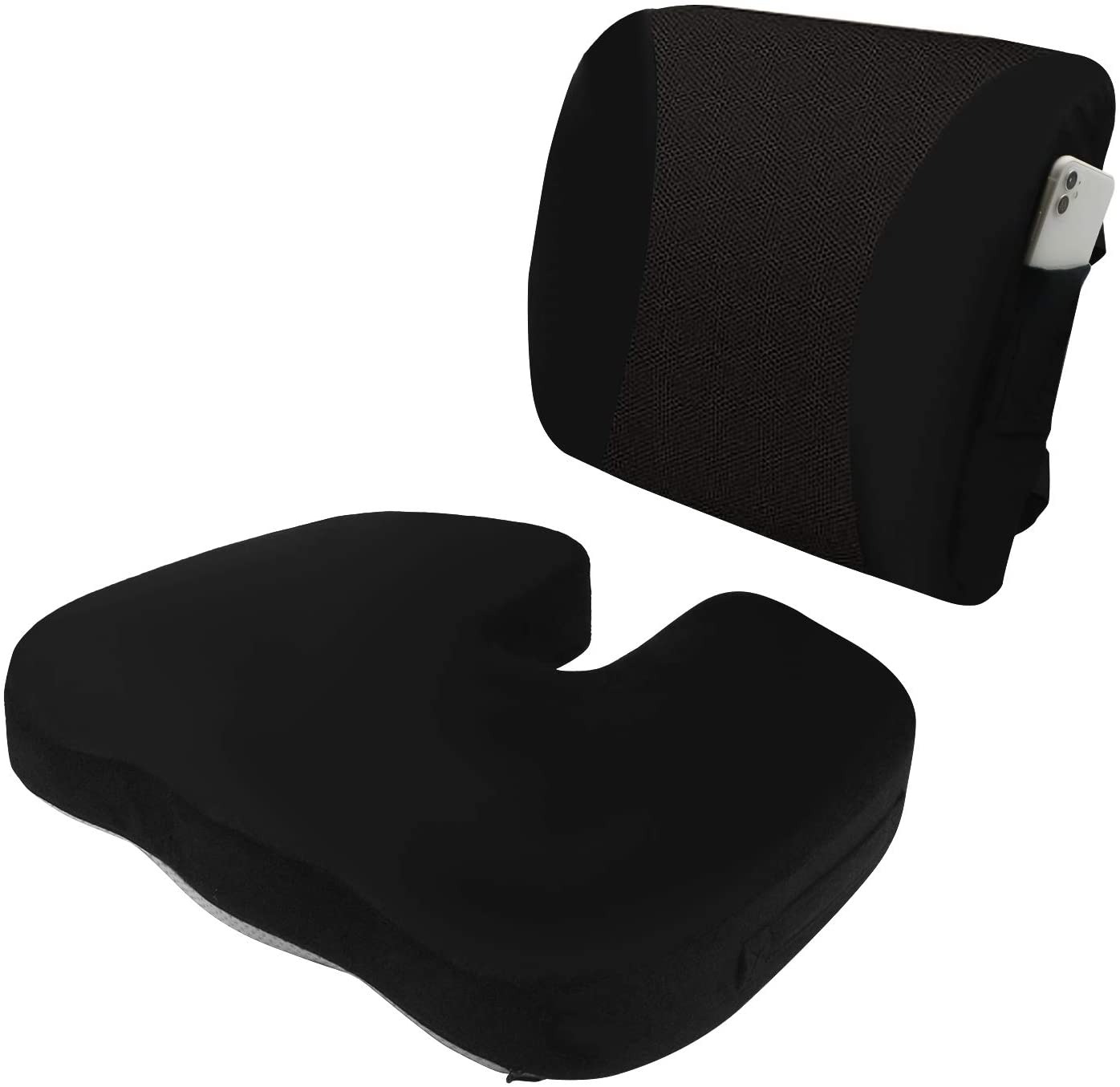 kit de Almohada y resplado para Silla cojin Lumbar