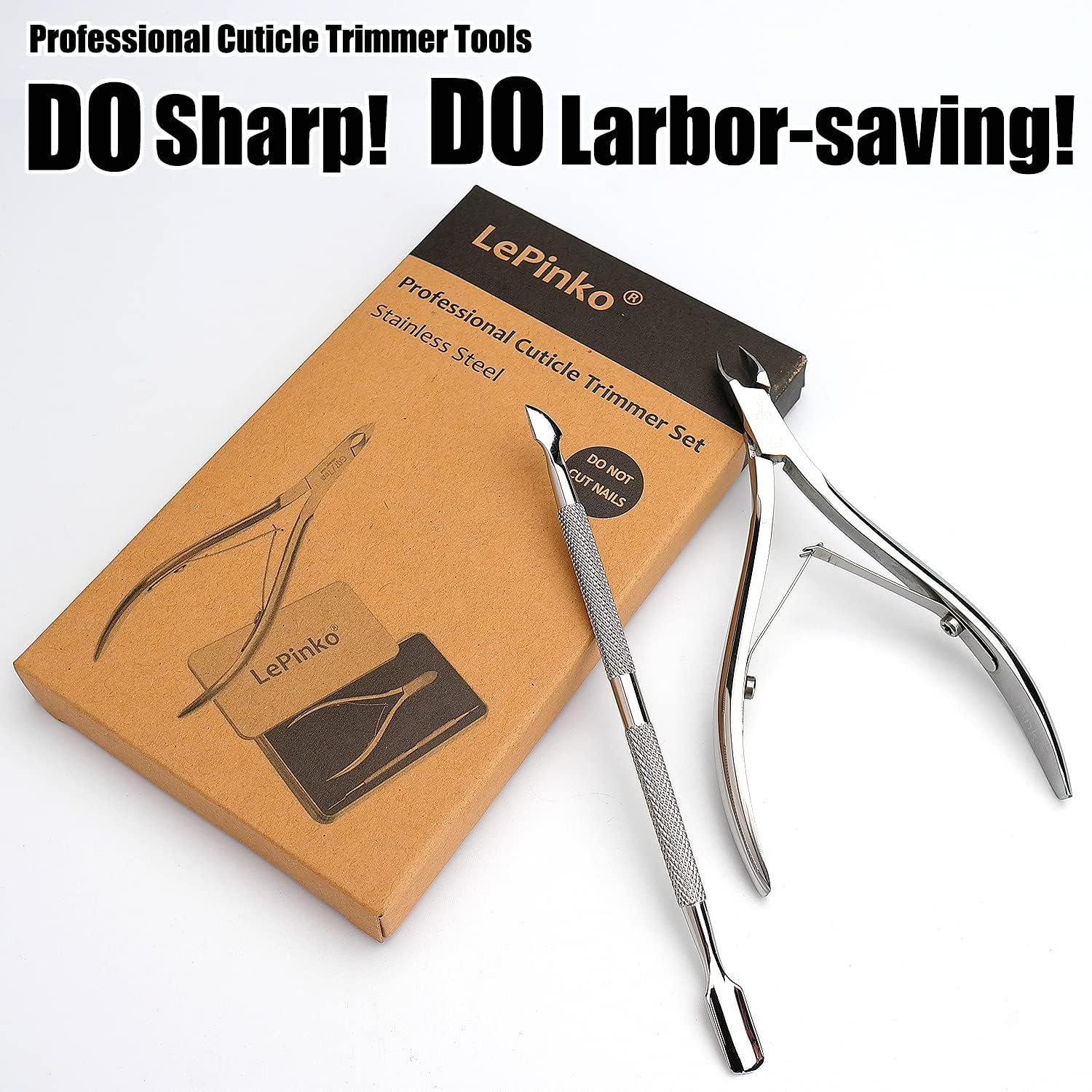 Corta Cutículas De Calidad Con empujador de cutículas