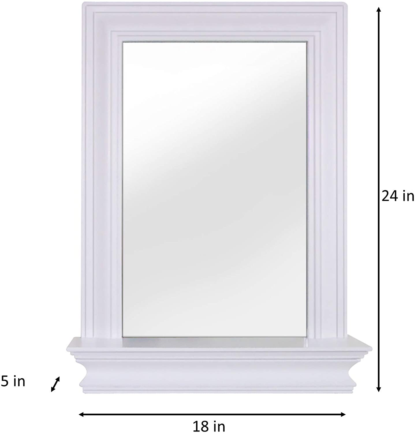 Espejo con estante para pared