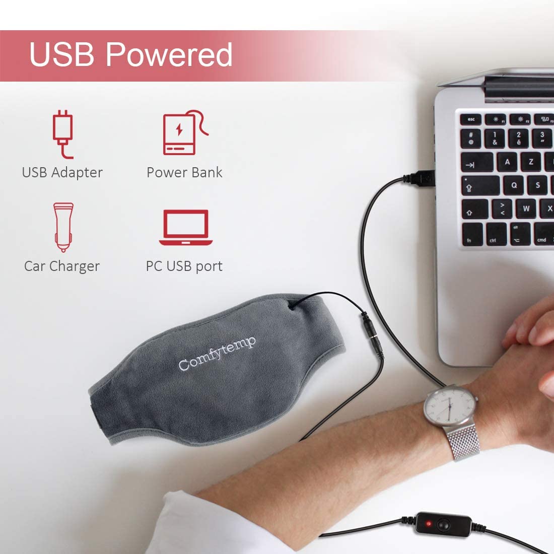 Almohadilla Térmica Para Cuello con calefacción Por Usb