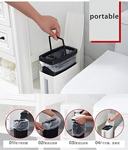 Cesta de Basura 5 Litros Con Tapa Y Escobilla