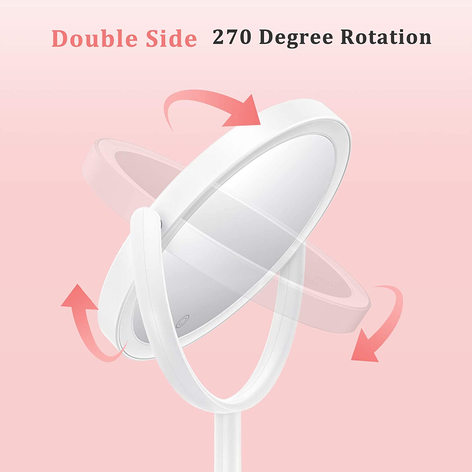 Espejo De Maquillaje Luz Led Doble Cara Bestope