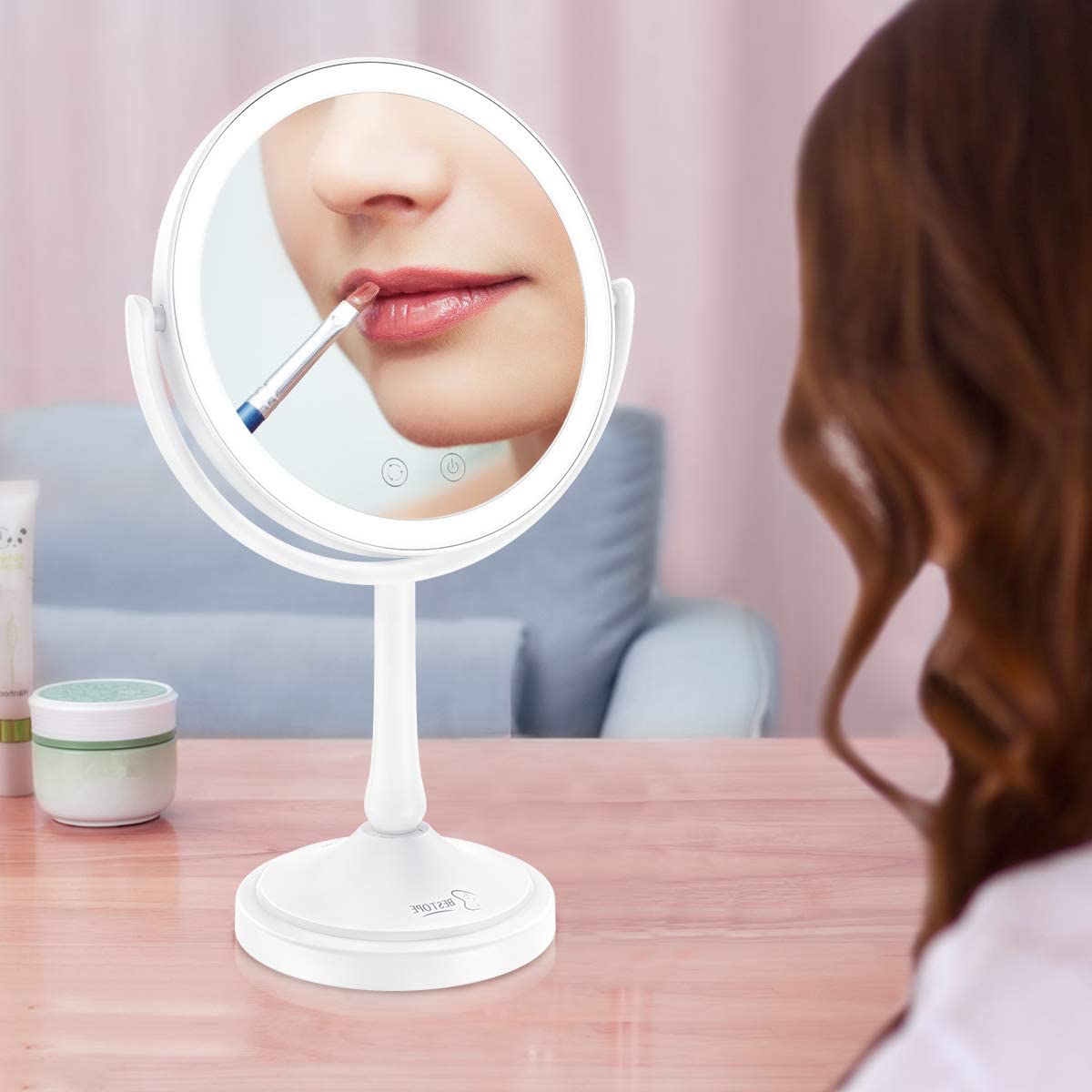 Espejo De Maquillaje Luz Led Doble Cara Bestope