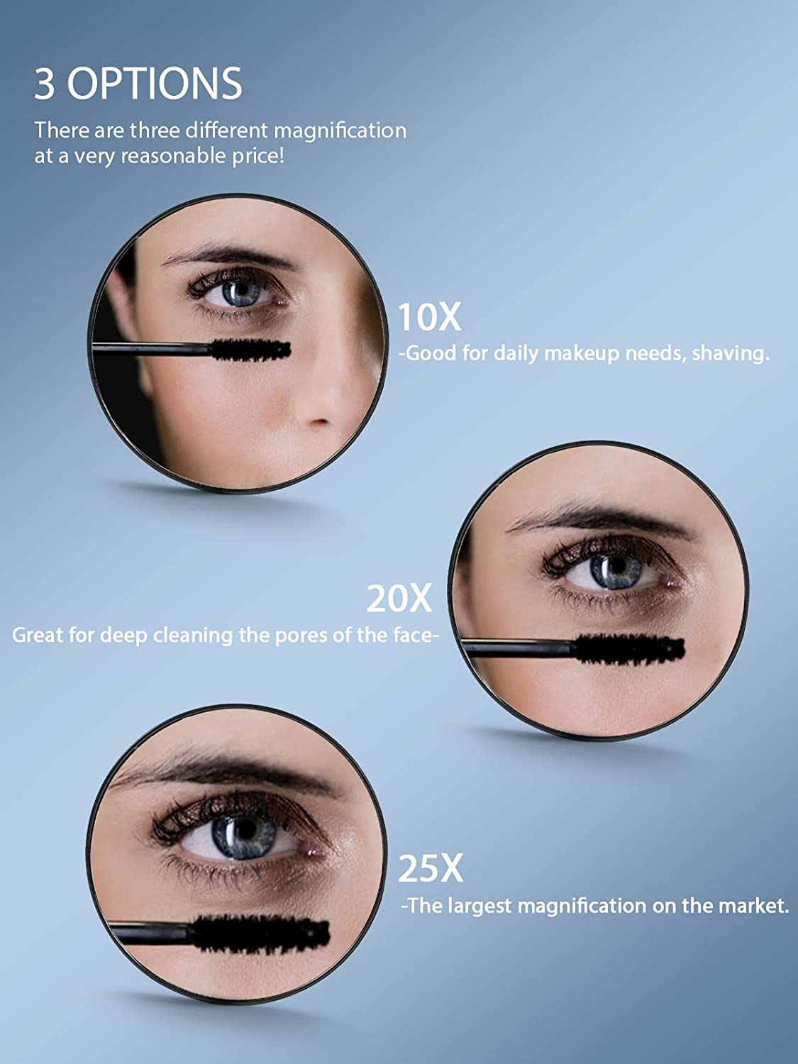 Espejo x 20 y pinza de cejas- Set completo.