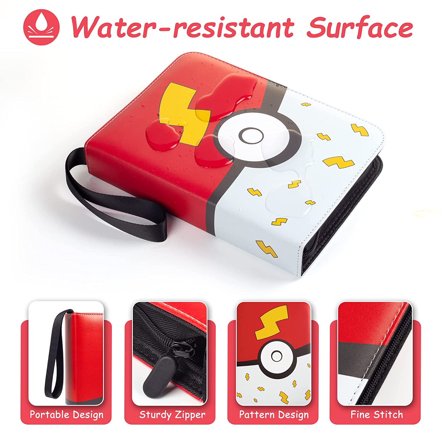 Pokemon Estuche Para 400 Cartas Impermeable