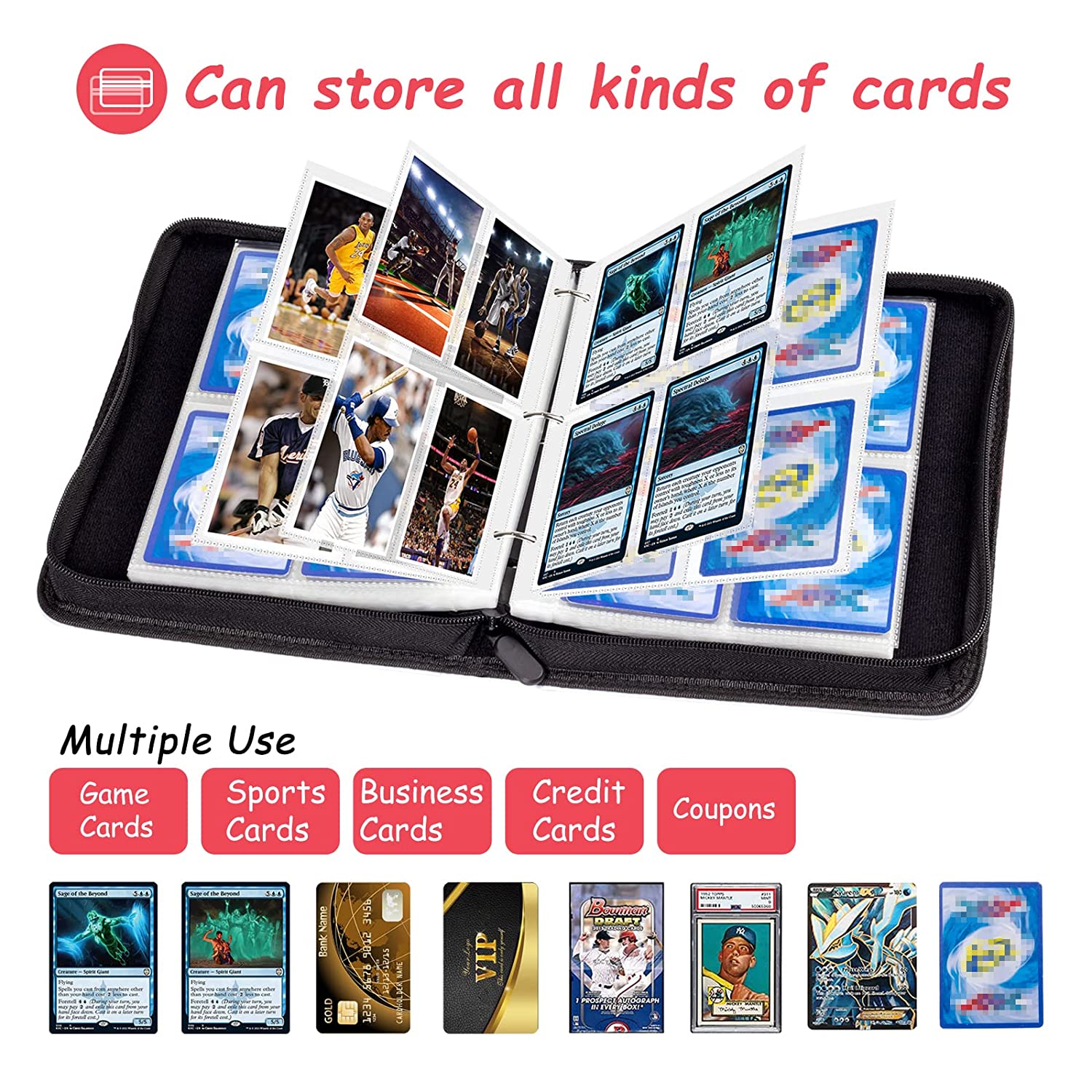 Pokemon Estuche Para 400 Cartas Impermeable