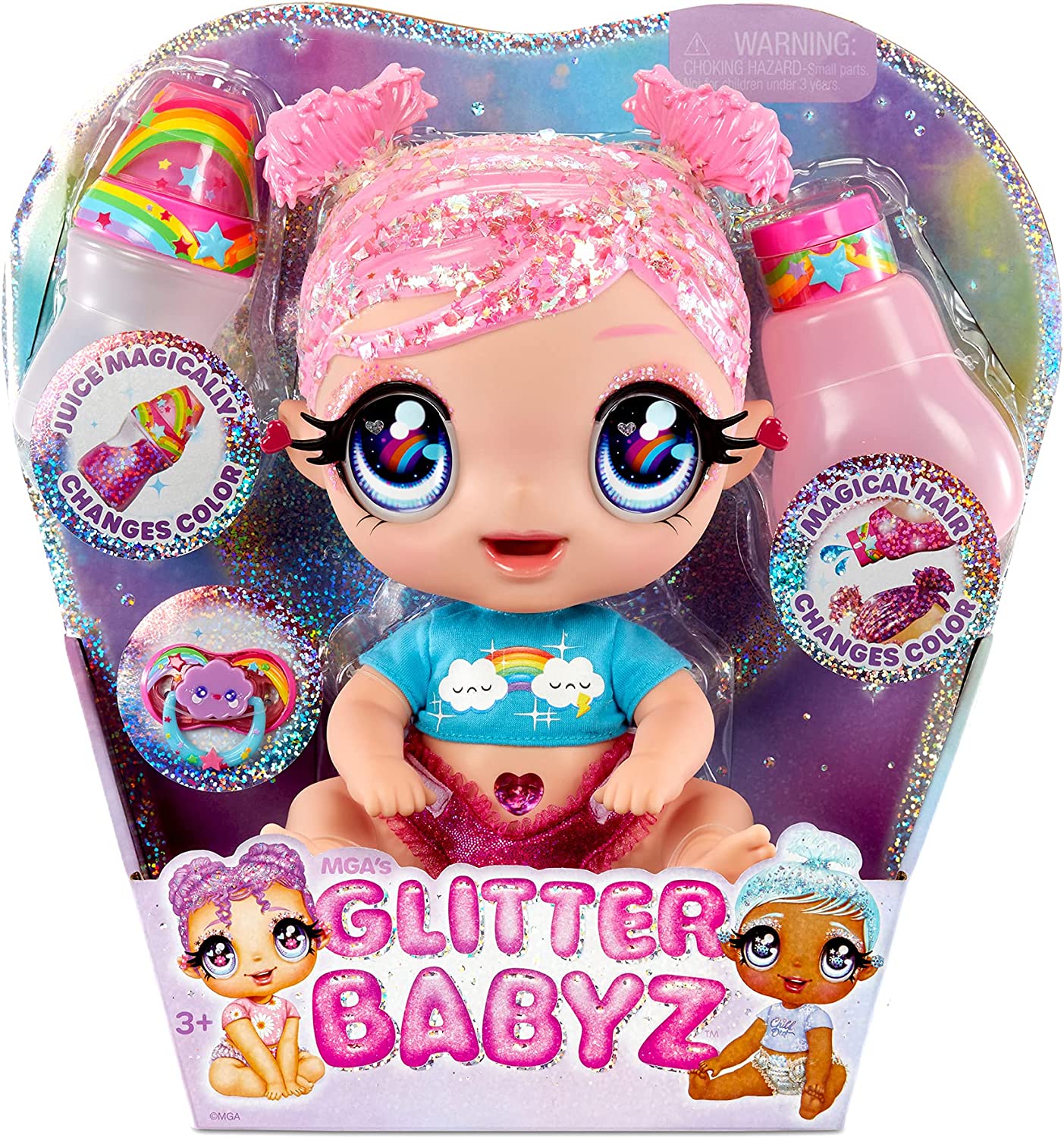 Glitter Babyz Muñeca Bebé 3 Cambios De Color