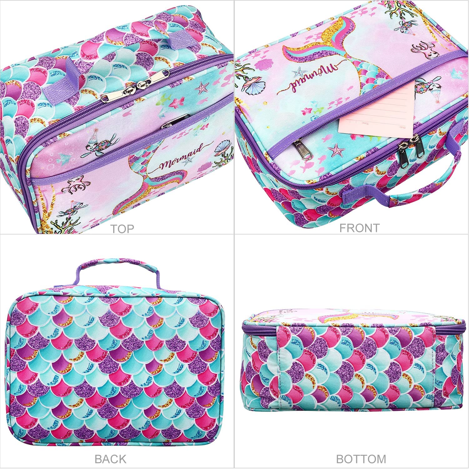 Lonchera Sirena Aislada Fuerte Y Reutilizable