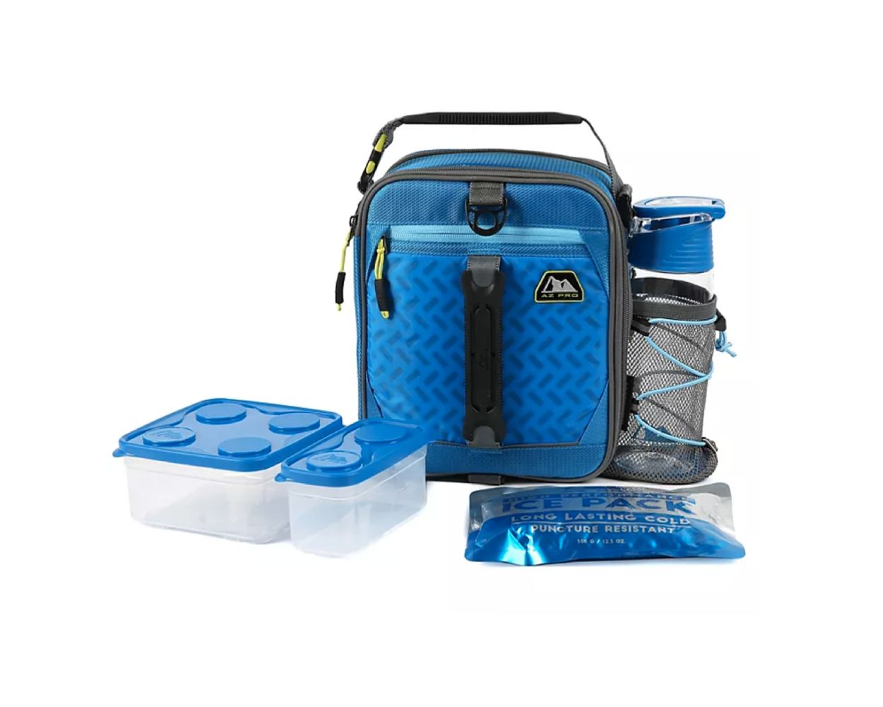 Lunchera Térmica Arctic Zone Pro Azul con recipiente y botella
