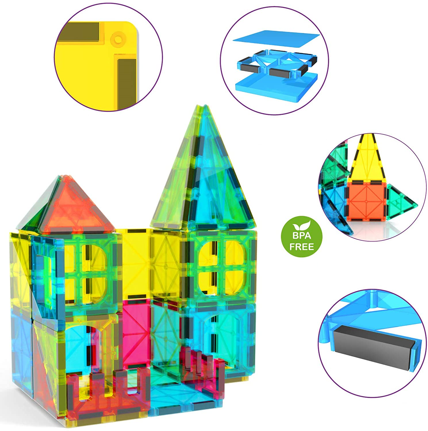 Magnetic Blocks 65 Piezas