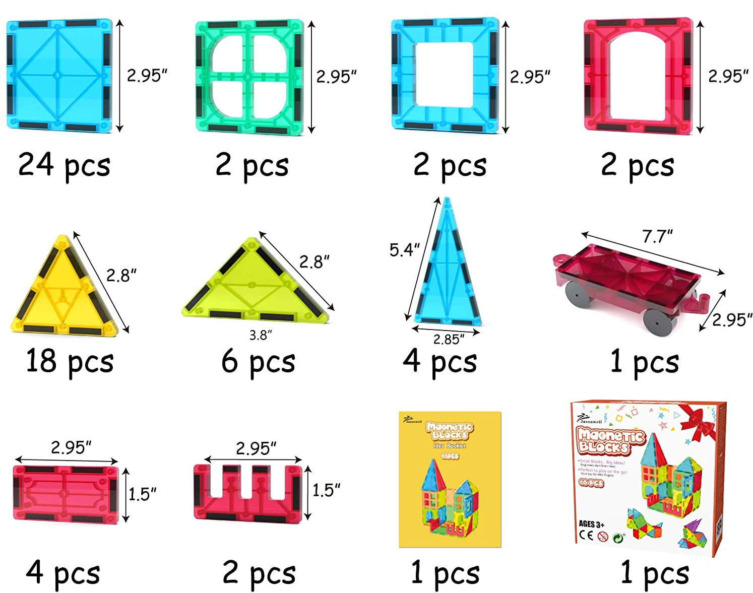 Magnetic Blocks 65 Piezas