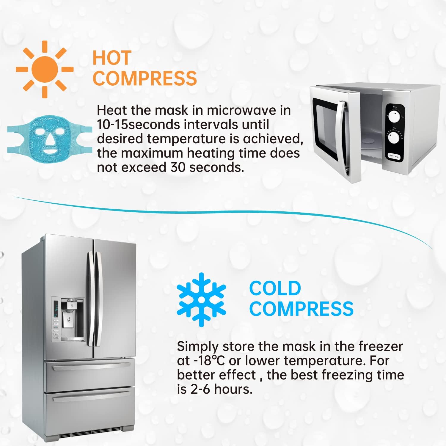 Máscara Facial Calor O Frio Spa Reutilizable