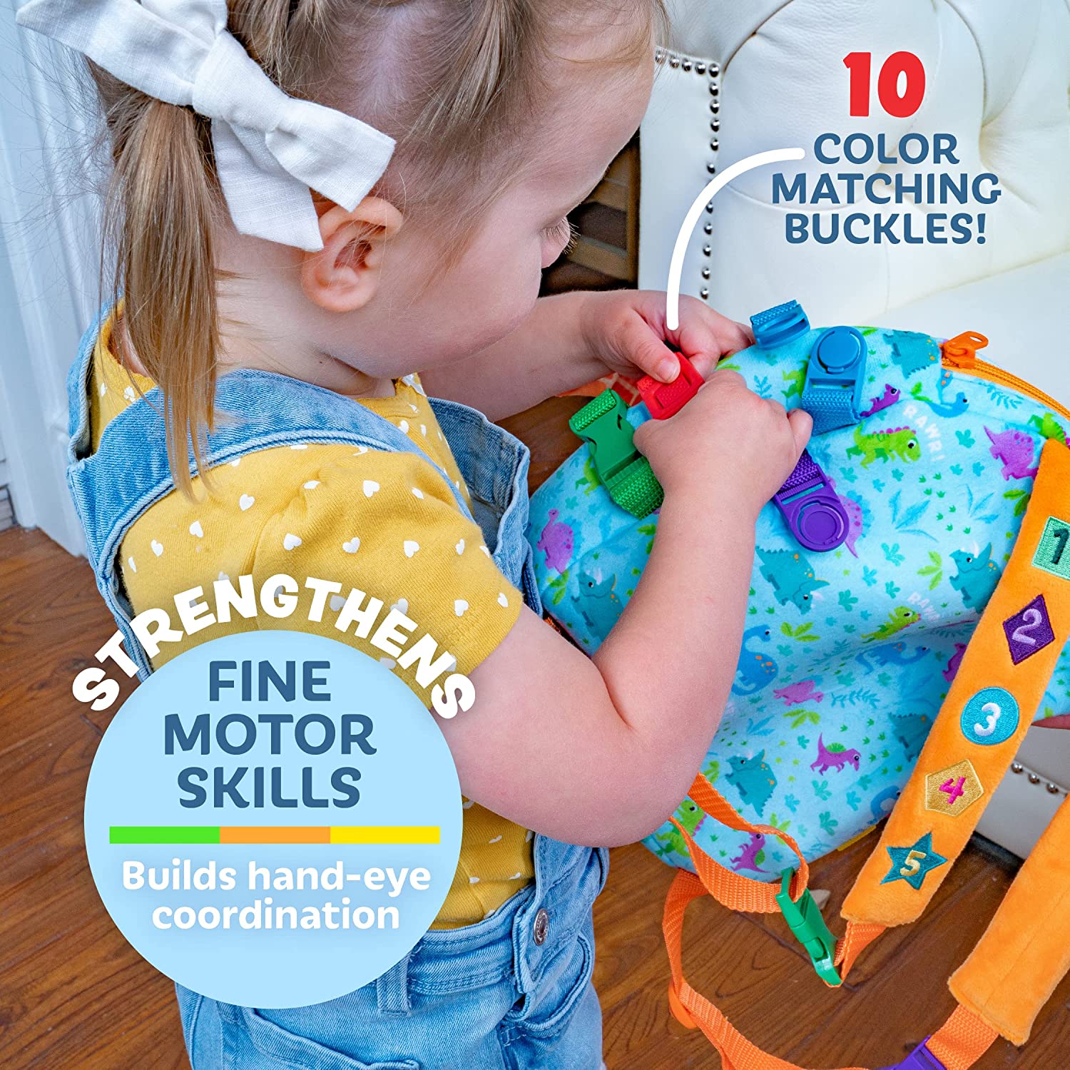 Mochila De Dinosaurio Breezy Juego Educativo