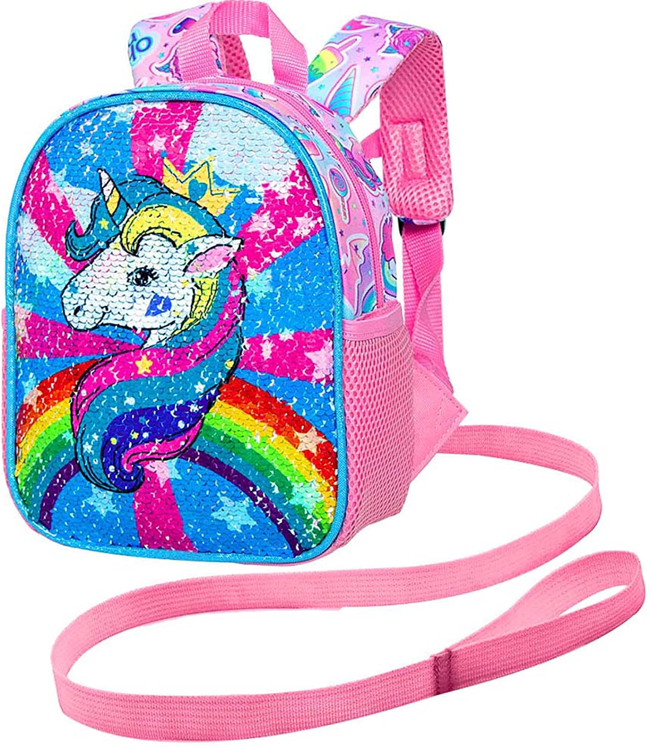 Mochila Con Correa De Seguridad Unicornio 24 Cm