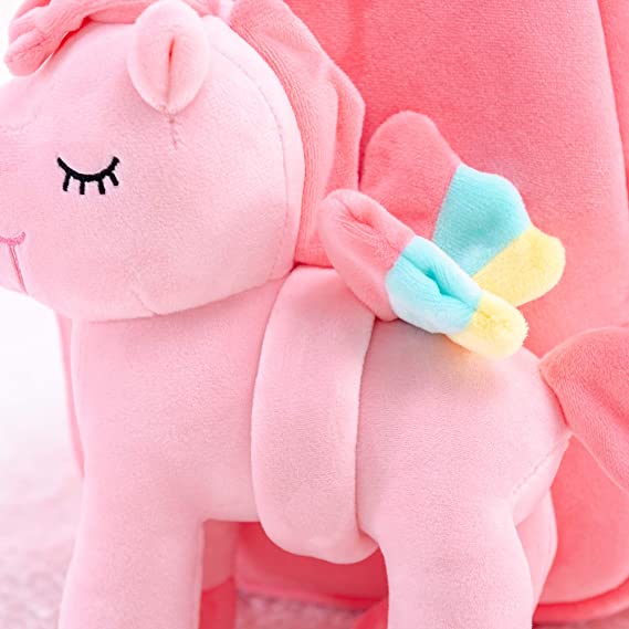 Mochila Con Peluche Unicornio Extra Suave