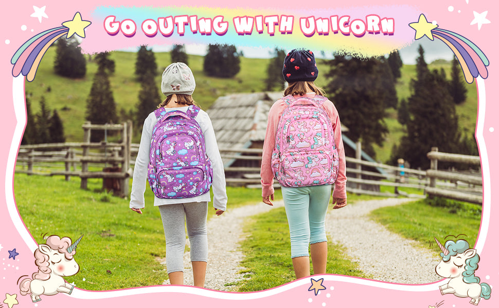 Set Escolar Unicornio Mochila Lonchera y Cartuchera