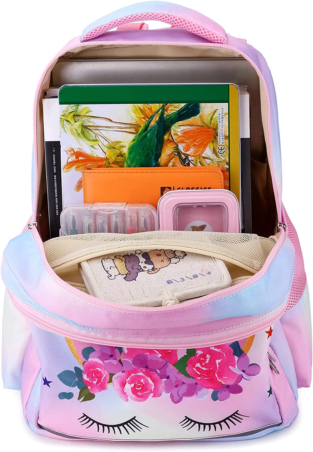 Mochila Escolar Con Lonchera Unicornio Grande