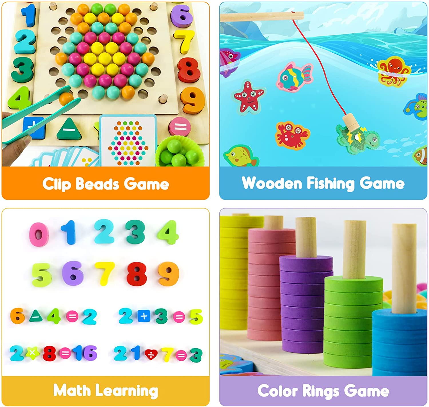 Montessori Juguetes Magneticos de Aprendizaje