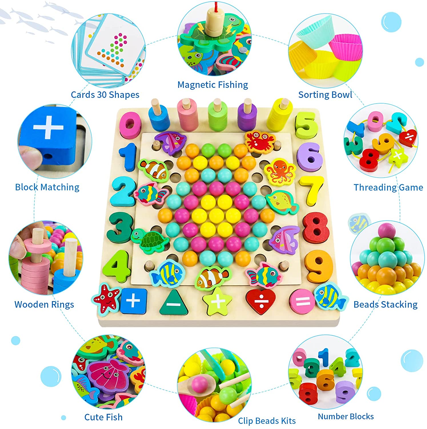 Montessori Juguetes Magneticos de Aprendizaje