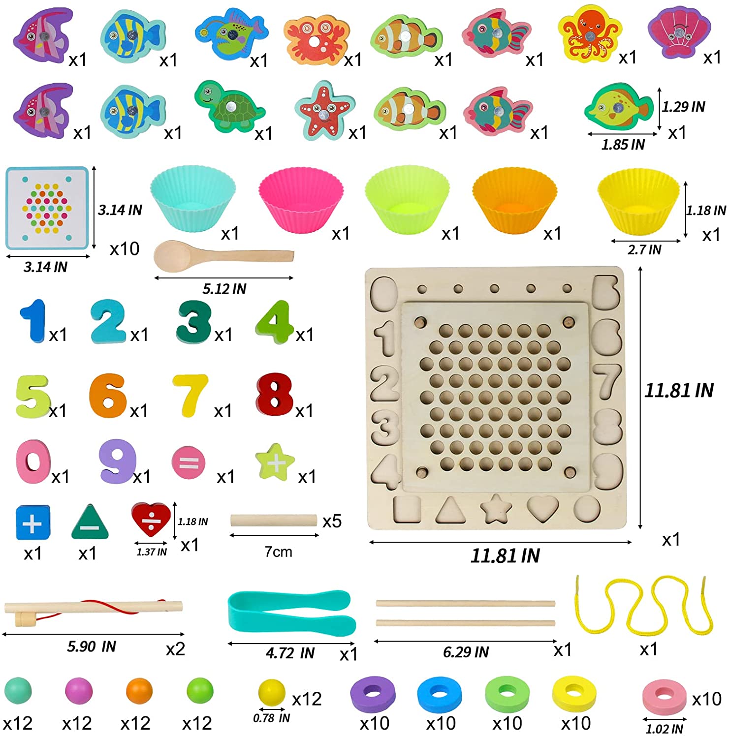 Montessori Juguetes Magneticos de Aprendizaje