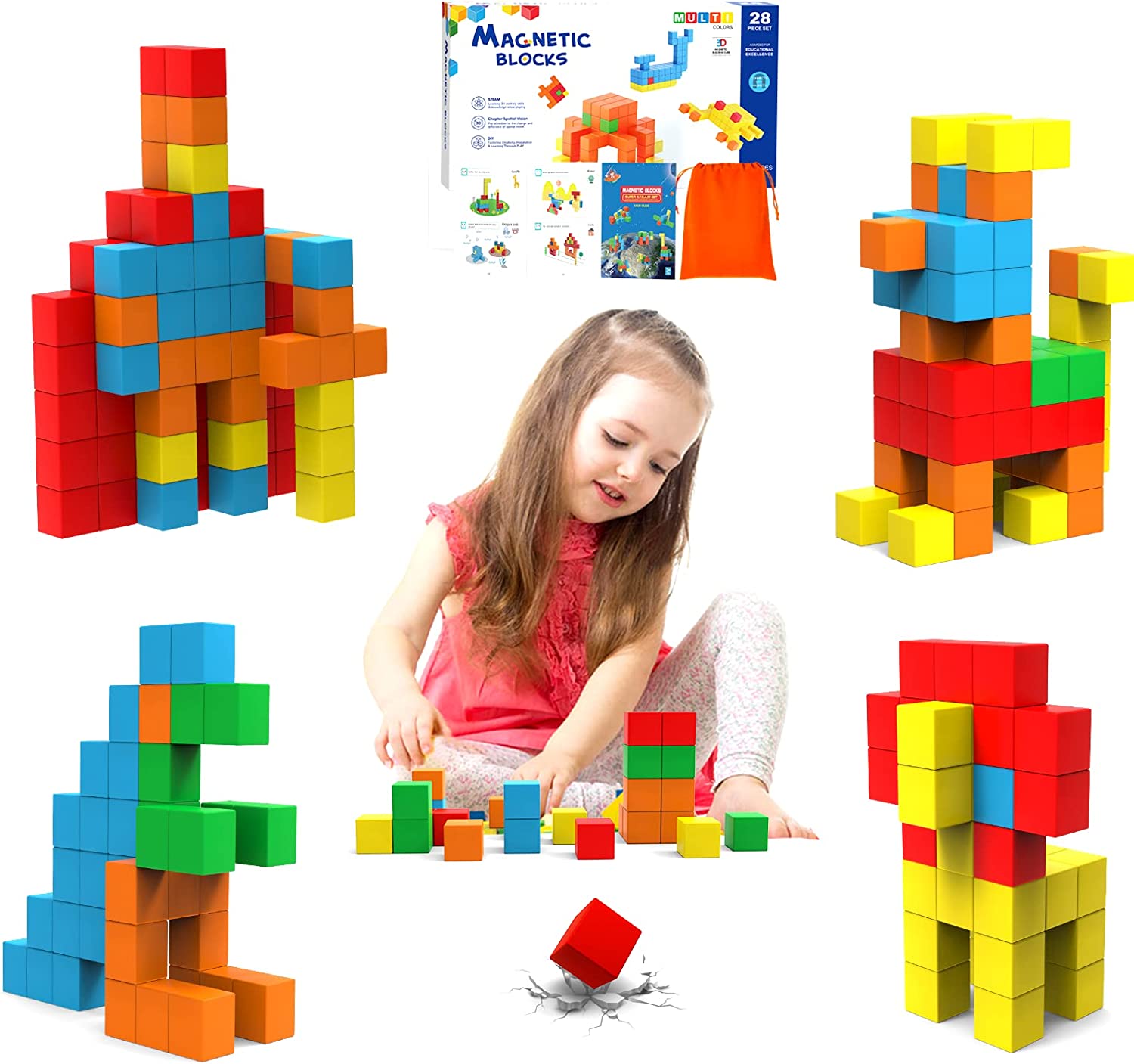 Bloques Magnéticos Sensoriales Juego Montessori